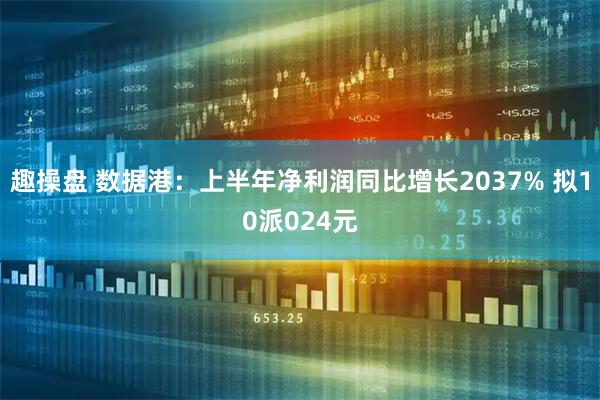趣操盘 数据港：上半年净利润同比增长2037% 拟10派024元