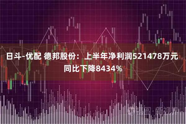 日斗-优配 德邦股份：上半年净利润521478万元 同比下降8434%